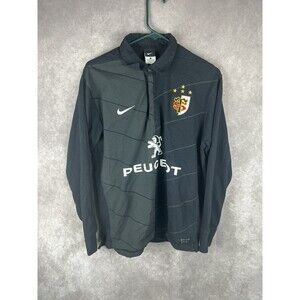 Maillot Rugby STADE TOULOUSAIN Noir 2011 NIKE cotton PEUGEOT Vintage Size L